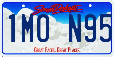 SD license plate 1MON95