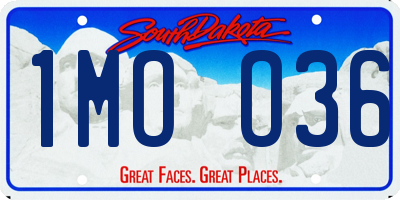 SD license plate 1MOO36