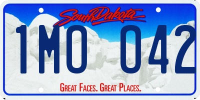 SD license plate 1MOO42