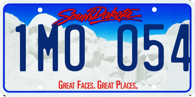 SD license plate 1MOO54