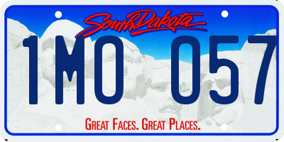 SD license plate 1MOO57