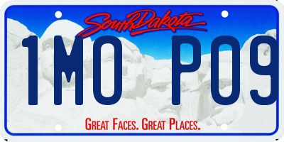SD license plate 1MOP09