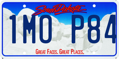 SD license plate 1MOP84