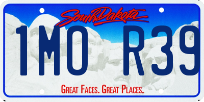 SD license plate 1MOR39