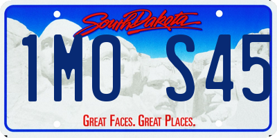 SD license plate 1MOS45