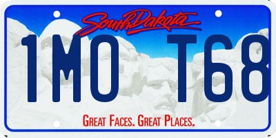 SD license plate 1MOT68