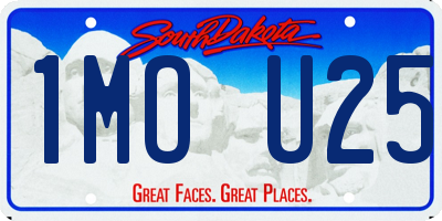 SD license plate 1MOU25