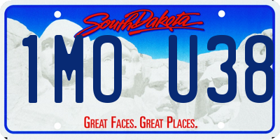 SD license plate 1MOU38