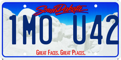 SD license plate 1MOU42