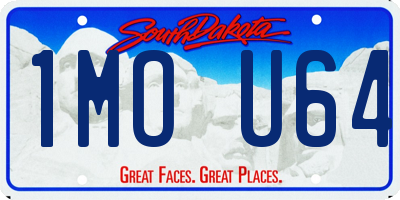 SD license plate 1MOU64