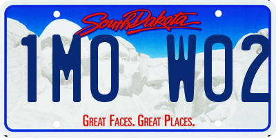 SD license plate 1MOW02