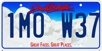 SD license plate 1MOW37