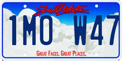 SD license plate 1MOW47