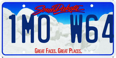 SD license plate 1MOW64
