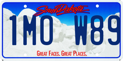 SD license plate 1MOW89