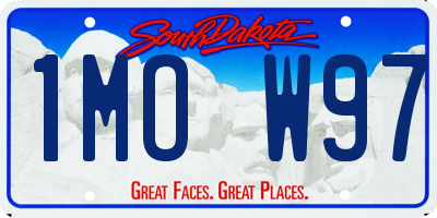 SD license plate 1MOW97