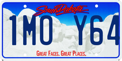 SD license plate 1MOY64