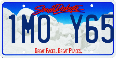 SD license plate 1MOY65
