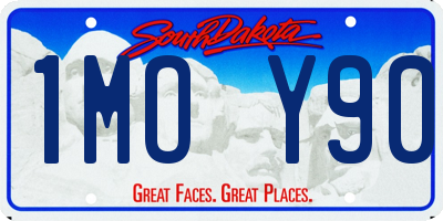SD license plate 1MOY90