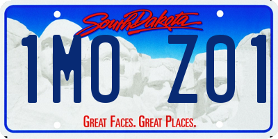 SD license plate 1MOZ01