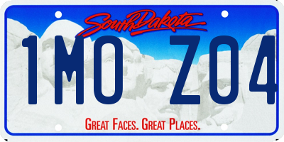 SD license plate 1MOZ04