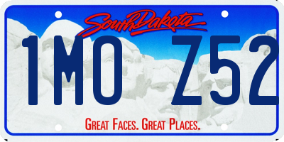 SD license plate 1MOZ52