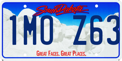 SD license plate 1MOZ63