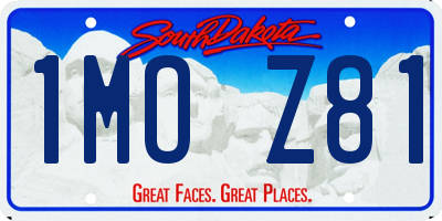 SD license plate 1MOZ81