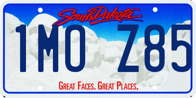 SD license plate 1MOZ85