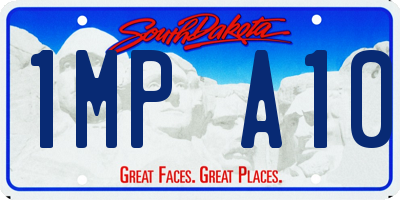 SD license plate 1MPA10