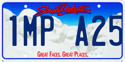 SD license plate 1MPA25