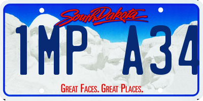 SD license plate 1MPA34