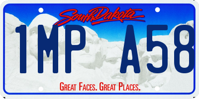 SD license plate 1MPA58
