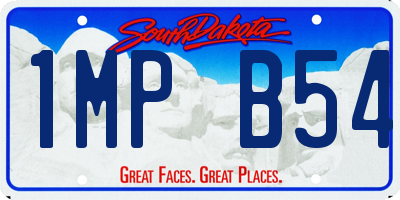 SD license plate 1MPB54