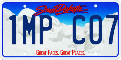 SD license plate 1MPC07
