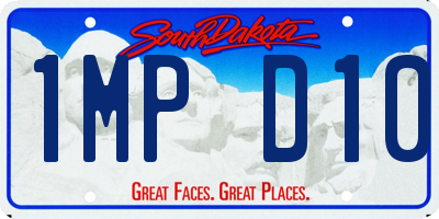 SD license plate 1MPD10