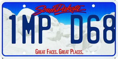 SD license plate 1MPD68