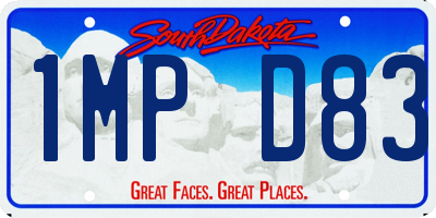 SD license plate 1MPD83