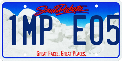 SD license plate 1MPE05