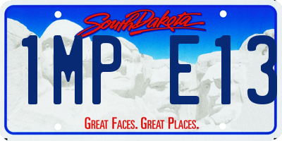 SD license plate 1MPE13