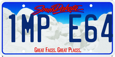 SD license plate 1MPE64