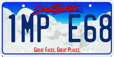 SD license plate 1MPE68
