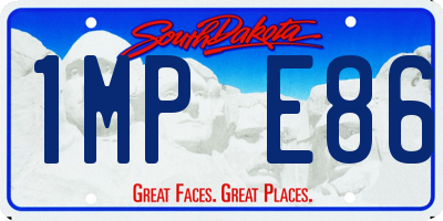 SD license plate 1MPE86