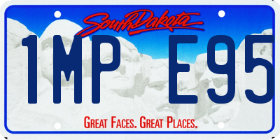 SD license plate 1MPE95