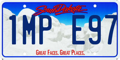 SD license plate 1MPE97