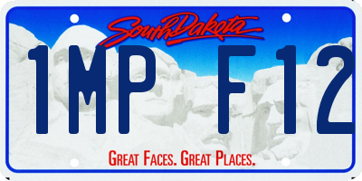 SD license plate 1MPF12