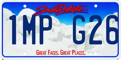 SD license plate 1MPG26