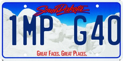 SD license plate 1MPG40