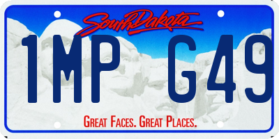 SD license plate 1MPG49