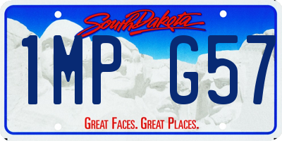 SD license plate 1MPG57